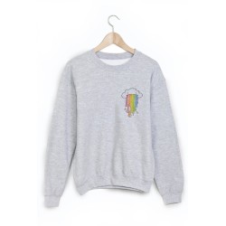Sweat-Shirt imprimé nuage arc en ciel