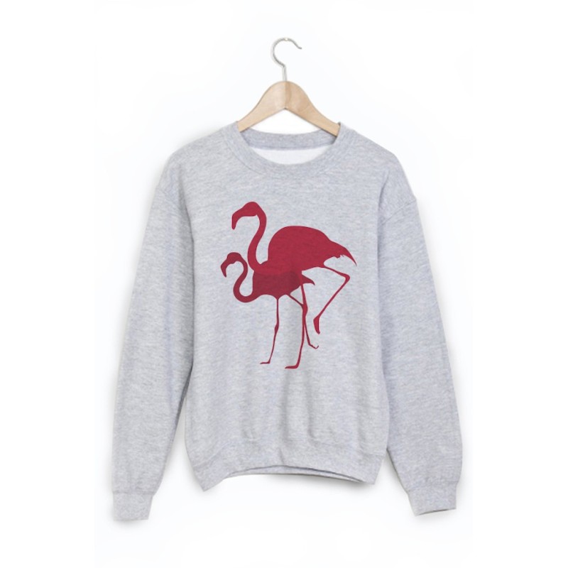 Sweat-Shirt imprimé flamant rose