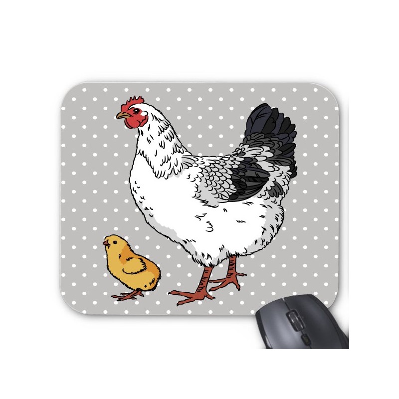 Tapis de souris poule 