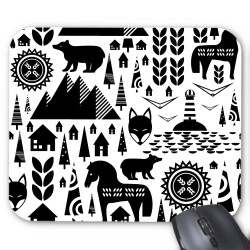 Tapis de souris illustration déco scandinace