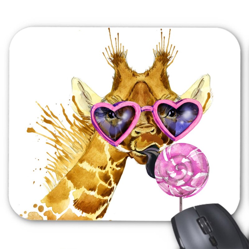 Tapis de souris giraffe sucette