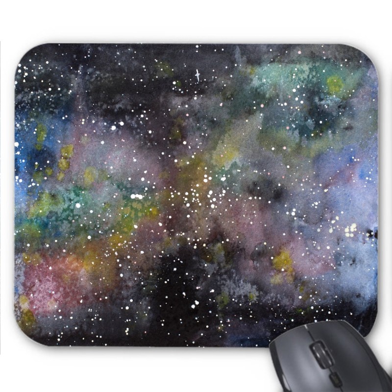 Tapis de souris ciel étoilé aquarelle