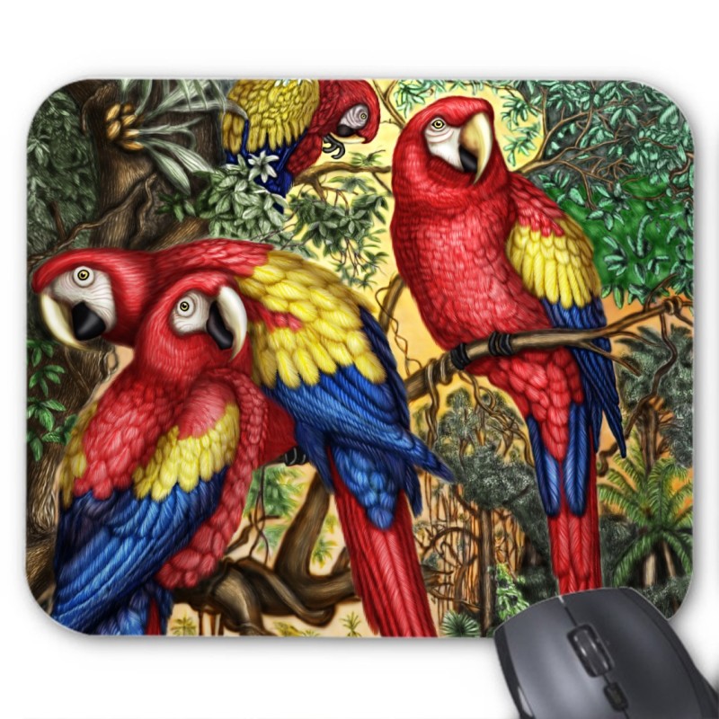 Tapis de souris perroquet