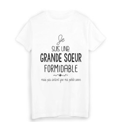 T-Shirt  Je suis une grande soeur formidable humour 
