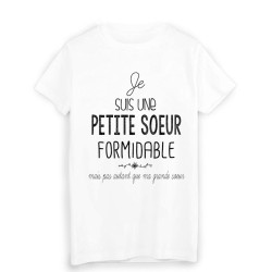 T-Shirt  Je suis une petite soeur formidable humour