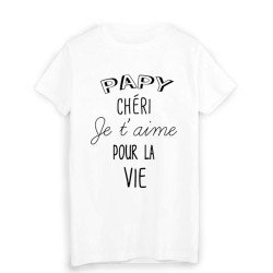 T-Shirt citation papy chéri je t'aime
