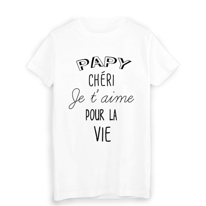T-Shirt citation papy chéri je t'aime