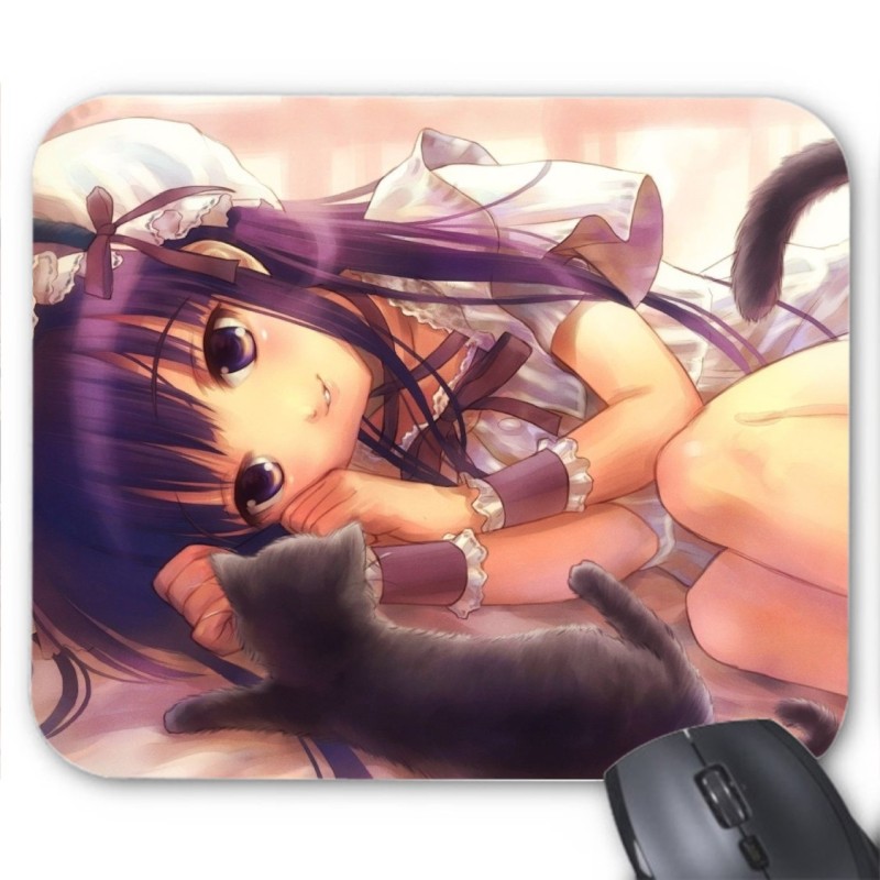 Tapis de souris manga chat