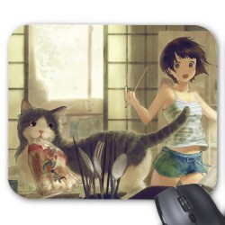 Tapis de souris manga chat