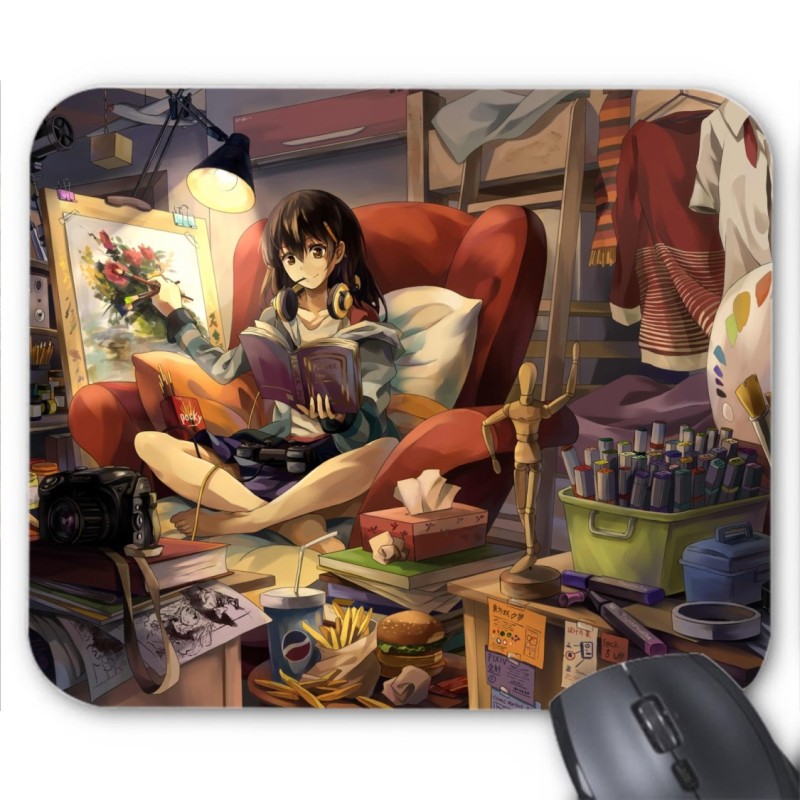 Tapis de souris Manga Fille 