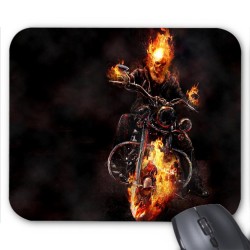 Tapis de souris  squelette moto feu dark