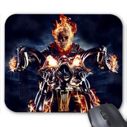 Tapis de souris  squelette moto feu dark