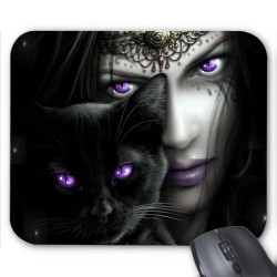 Tapis de souris Princesse chat  fantasy dark