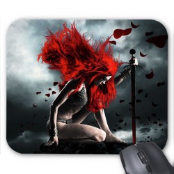 Tapis de souris femme guerrière dark