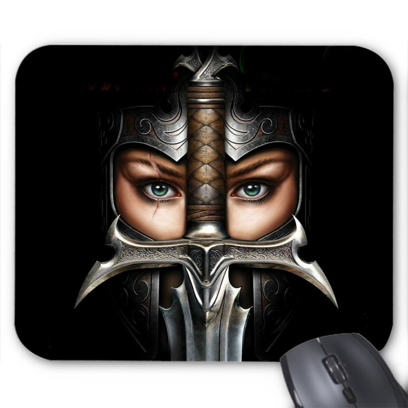 Tapis de souris femme guerrière dark