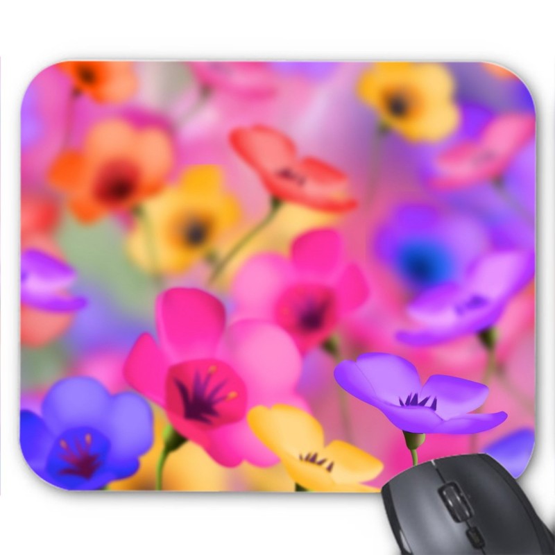Tapis de souris Fleurs couleurs