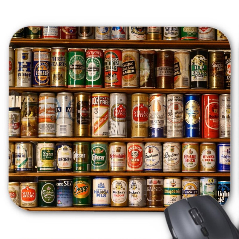 Tapis de souris CANETTES bières