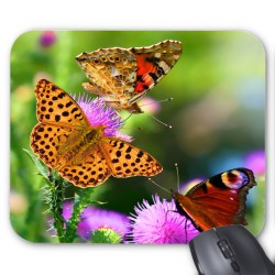 Tapis de souris Papillons Fleurs
