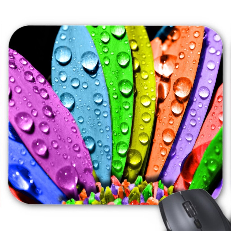 Tapis de souris Fleurs pétales couleurs
