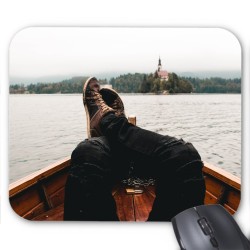 Tapis de souris Barque lac relax