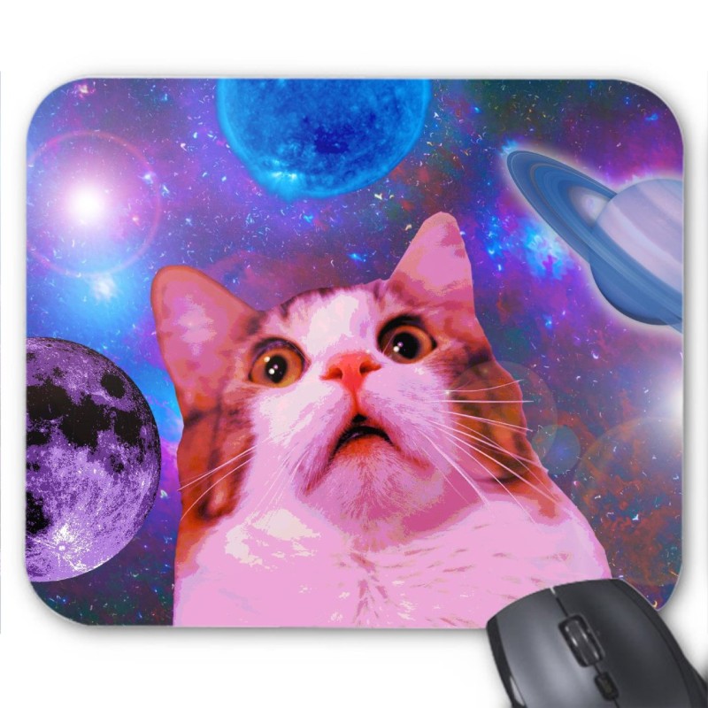 Tapis de souris Chat espace