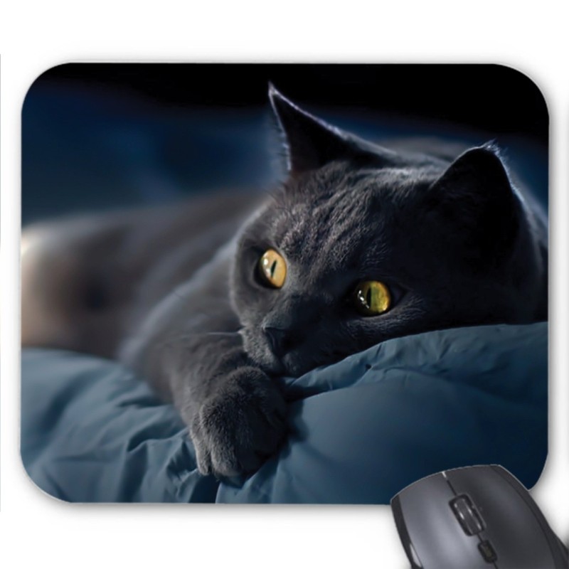 Tapis de souris Chat noir 