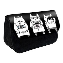 Trousse à Crayons Chats noir et blanc design