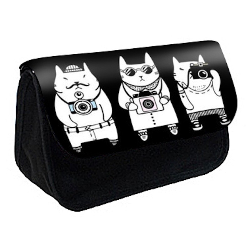 Trousse à Crayons Chats noir et blanc design