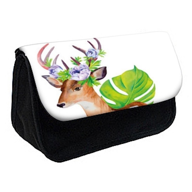 Trousse à Crayons Cerf fleurs