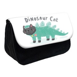 Trousse à Crayons Chat Dinosaure