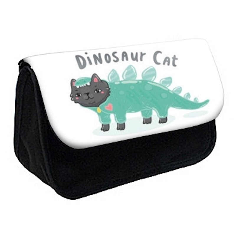 Trousse à Crayons Chat Dinosaure