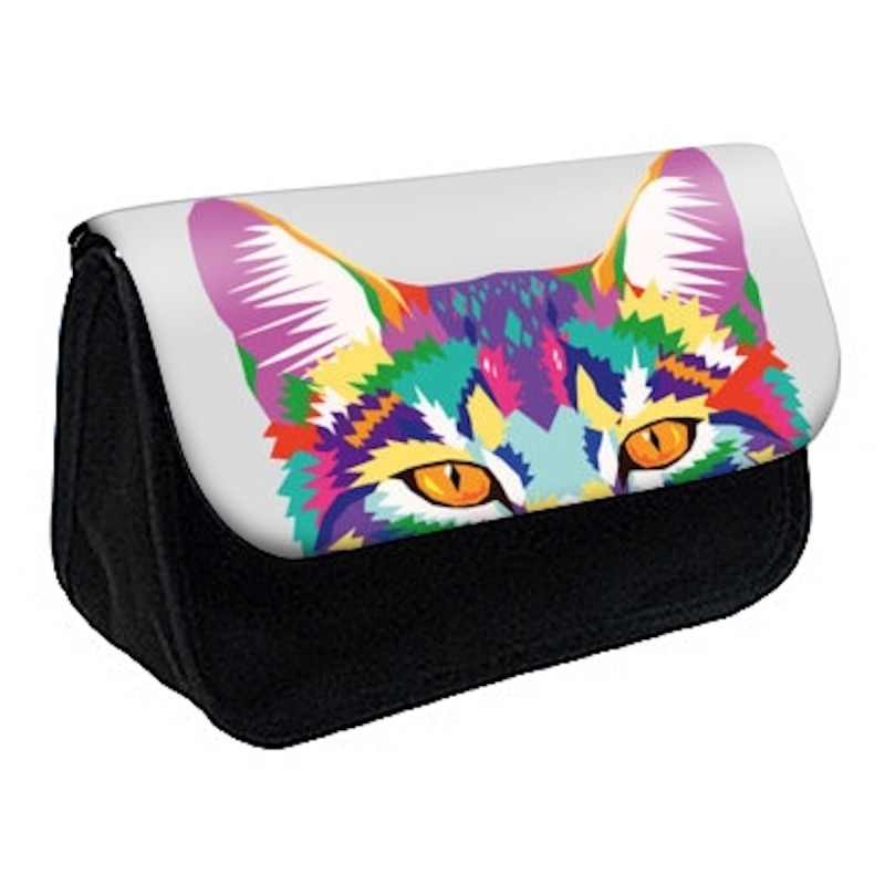 Trousse à Crayons Chat pop art 