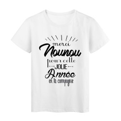 T-Shirt citation Merci nounou pour cette jolie année