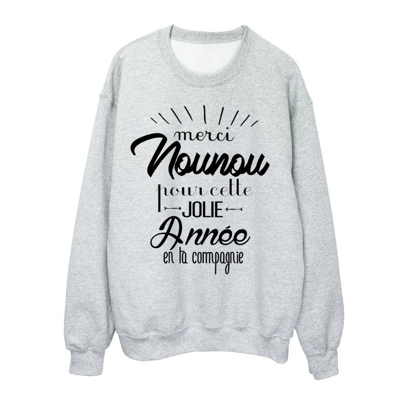 Sweat-Shirt CITATION MERCI NOUNOU