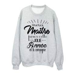 Sweat-Shirt CITATION FIN ANNEE SCOLAIRE MERCI MAÎTRE