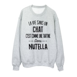Sweat-Shirt citation LA Vie sans les chats 