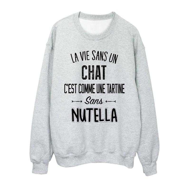 Sweat-Shirt citation LA Vie sans les chats 