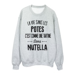 Sweat-Shirt citation amitié La vie dans les copines