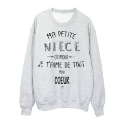 Sweat-Shirt citation Ma petite Niece Je t'aime de tout mon coeur