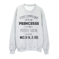 Sweat-Shirt C'est compliquée une princesse et PETITE SOEUR a la fois