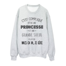 Sweat-Shirt C'est compliquée une princesse et une GRANDE SOEUR a la fois