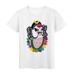 T-Shirt blanc chine tête chinoise