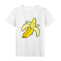 T-Shirt blanc design banane humour