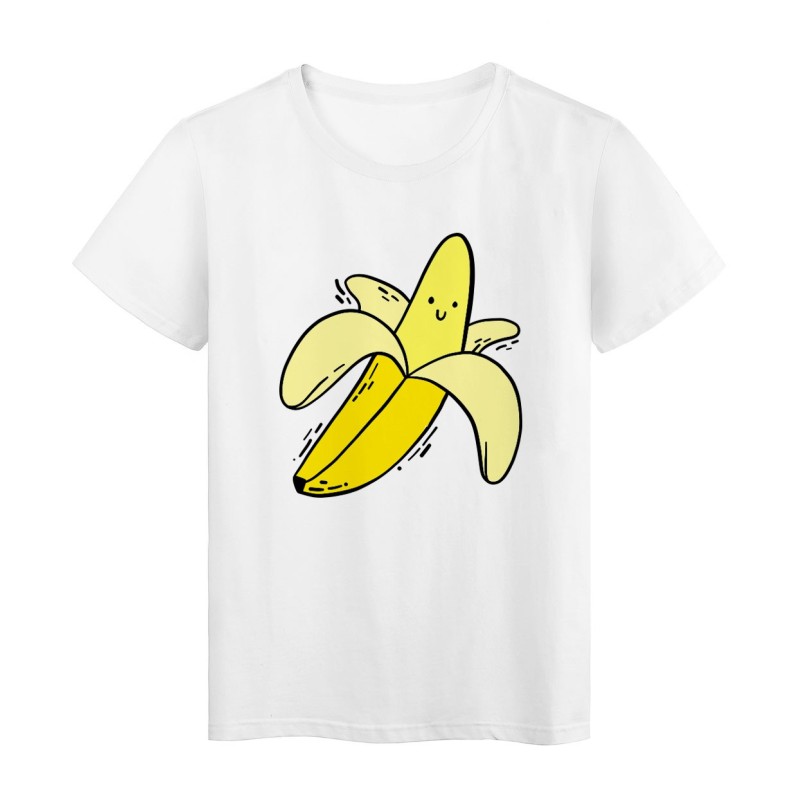 T-Shirt blanc design banane humour