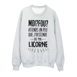 Sweat-Shirt moi? foU? attends un peu que j'descende de ma licorne