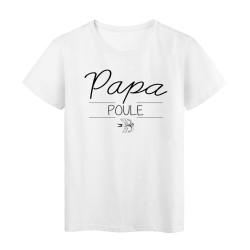 T-Shirt imprimé humour design Papa Poule