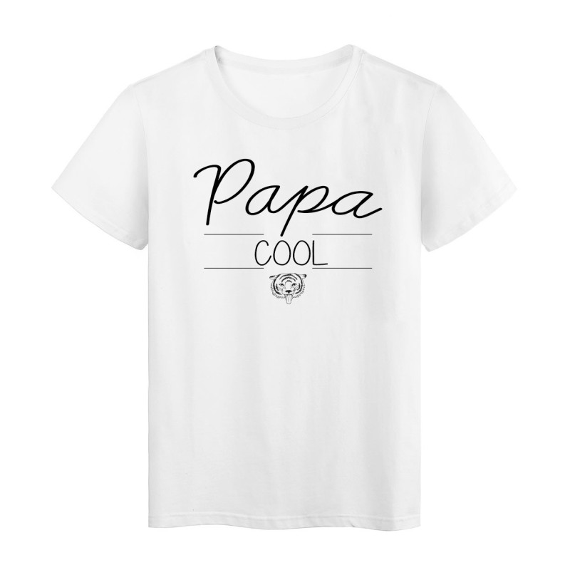 T-Shirt imprimé humour design Papa Cool