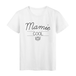 T-Shirt imprimé humour design Mamie Cool