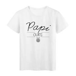 T-Shirt imprimé humour design Papi Ours