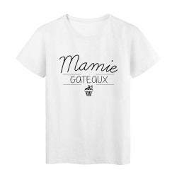 T-Shirt imprimé Citation MAMIE GATEAUX fete des grands meres